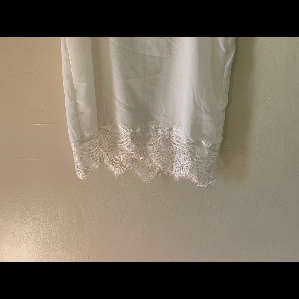 WHITE SILK LACE CAMI - Picture 6 of 6